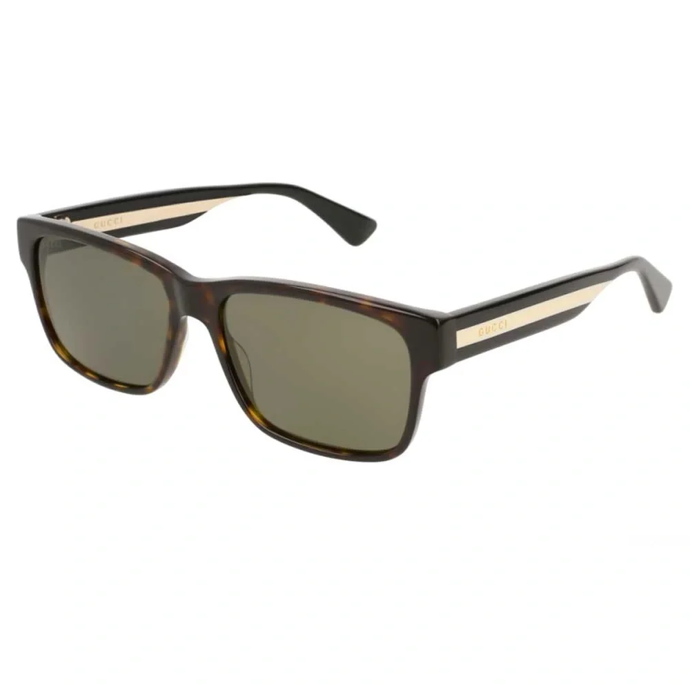 💯 Authentic- New Gucci GG0340S 008 Brown Green Sunglasses